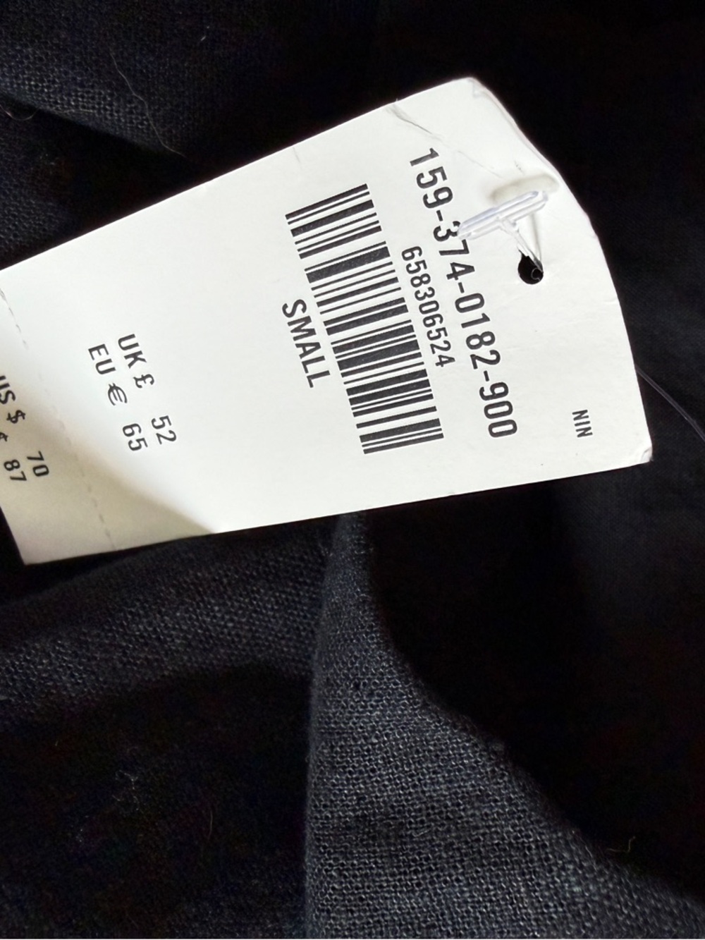 Abercrombie Black Linen Blend Shift Dress Mini Small NWT - Picture 7 of 9